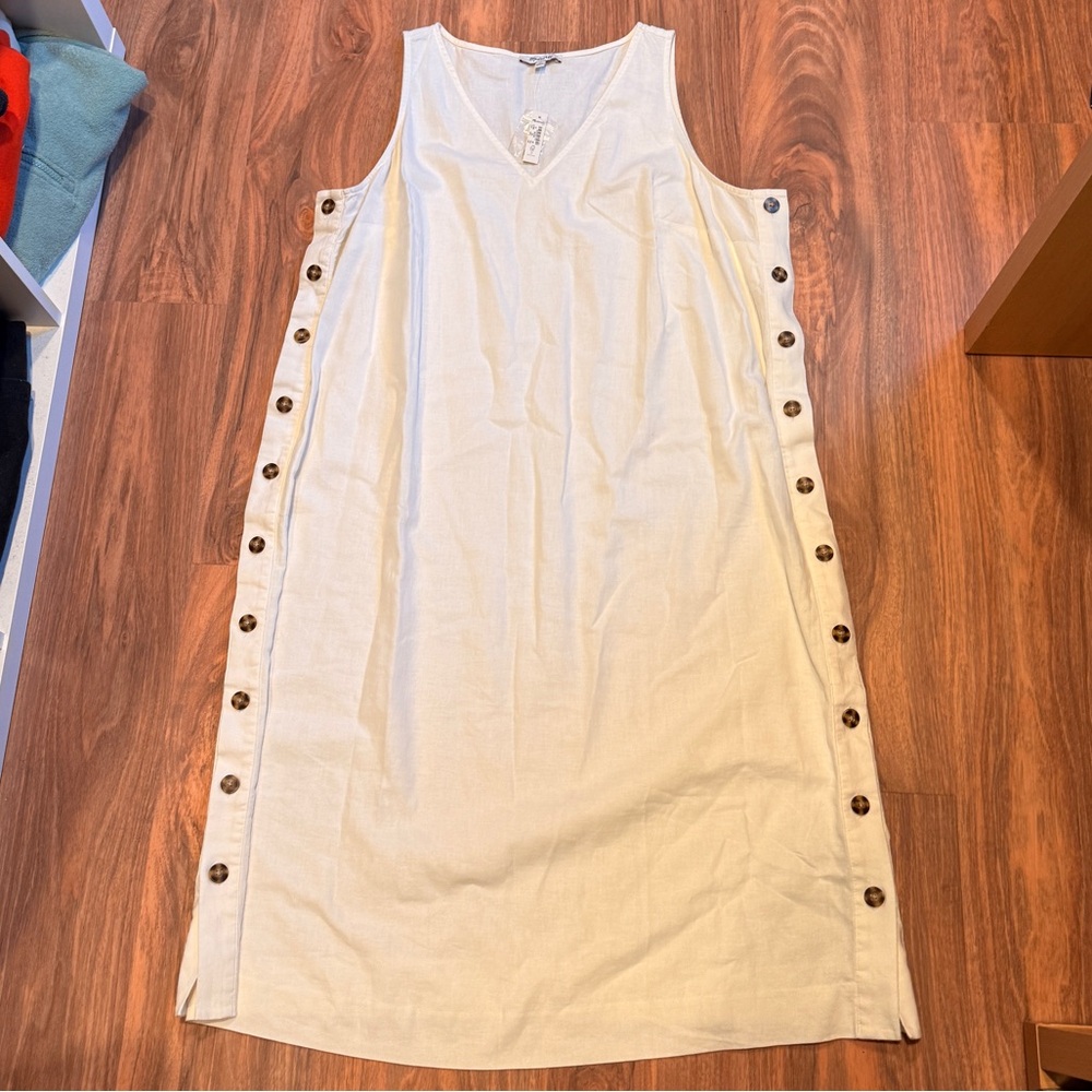 NWT Madewell Ivory V-Neck Midi Dress — Size 1X